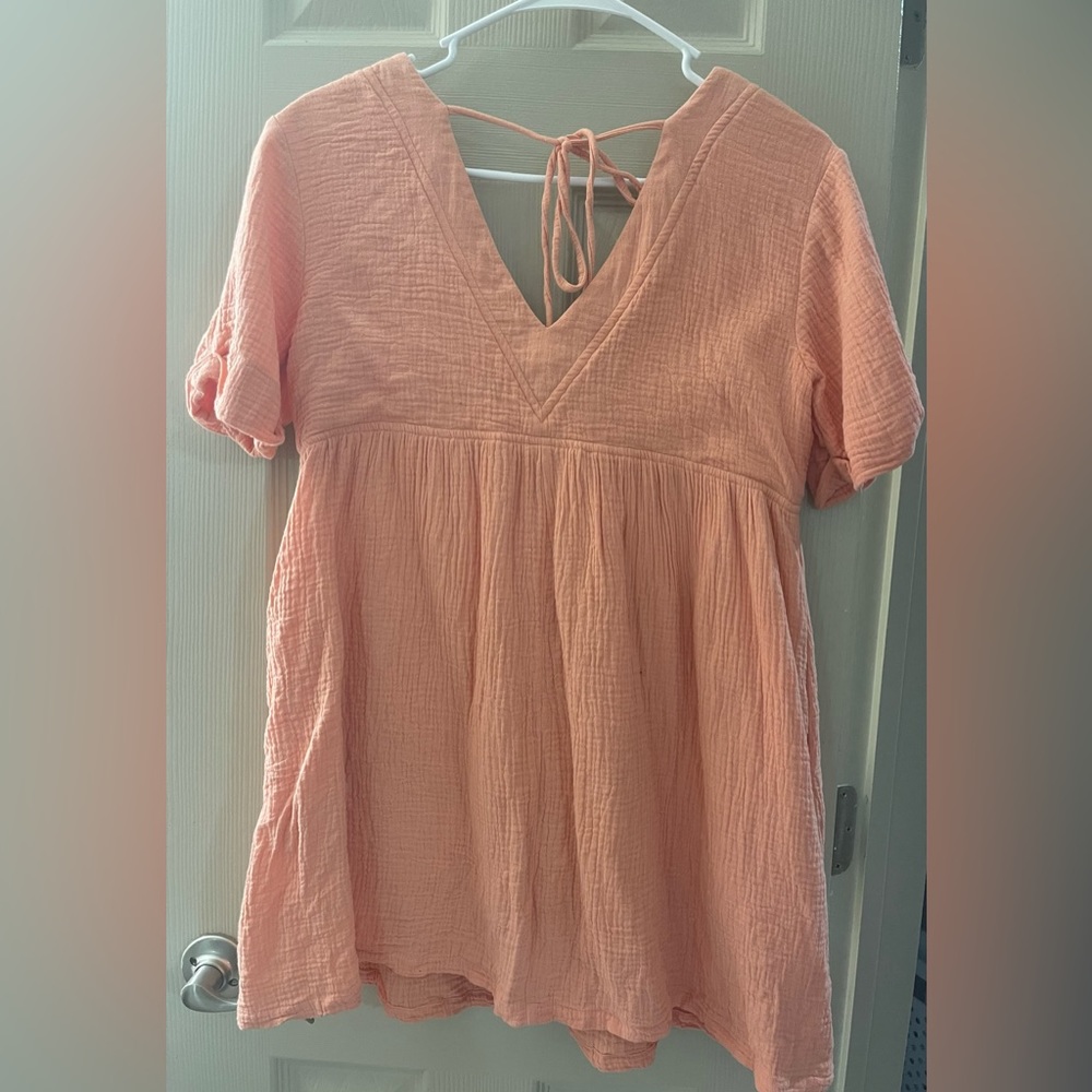 Pink Lily peach baby doll T-shirt dress